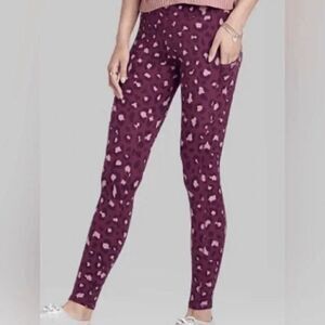 Women's‎ High-Waisted Ultra Soft Leggings Wild Fable (Pockets)Leopard Print S